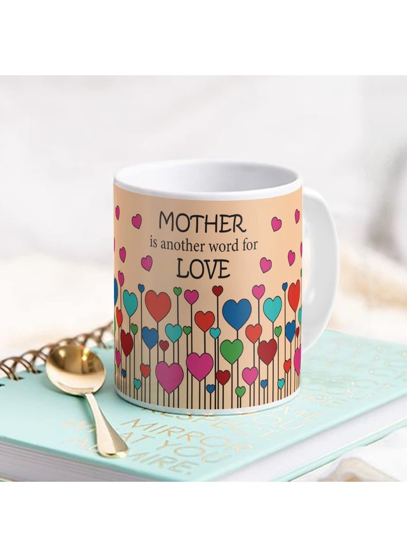 Indigifts - Indigifts Cushion Cover with Filler & Coffee Mug Combo Printed Square Pillow |Birthday Gift for Mother, Maa, Mother in Law (Peach) - Image 1