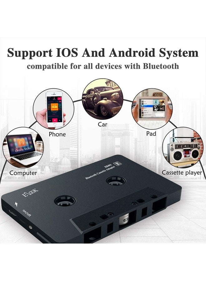 Elook Car Audio Receiver, Bluetooth Cassette Receiver Tape Aux Adapter Player with Bluetooth 5.0 - Image 4