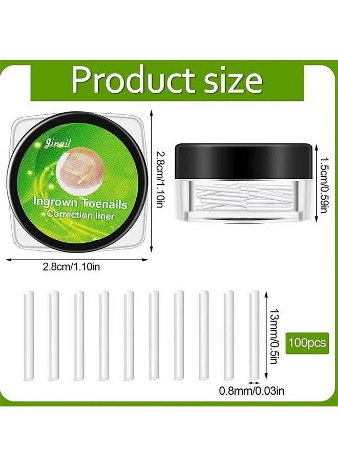 Ingrown Toenail Corrector Strips Toenail Correction Patches Curved Toenails Straightening Recover Clips Thick Paronychia Pedicure Tool Toenail Straightener Strip for Men Women Foot Care 100 Pieces - Image 5