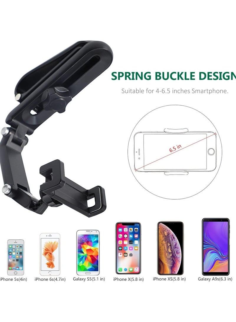 Car Phone Holder for Sun Visor, 1080° Rotatable Sun Visor Car Phone Mount Foldable Dashboard Phone Holder  - Image 5