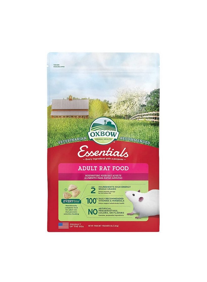 Oxbow Essentials - Adult Rat Food 6 Pound (2 x 3 Pound Bags)