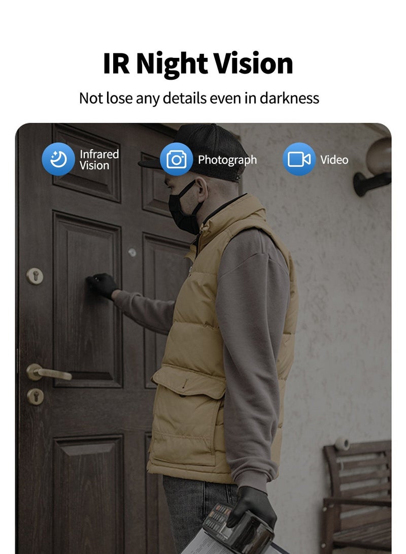 Bcarenest Wireless Video Doorbell,with App Live View, IP55 Waterproof, Two-Way Talk, Cloud Storage, Night Vision ，AA Battery-Powered, Includes 1 Outdoor Camera Transmitter & 1 Indoor Chime Receiver - Image 3