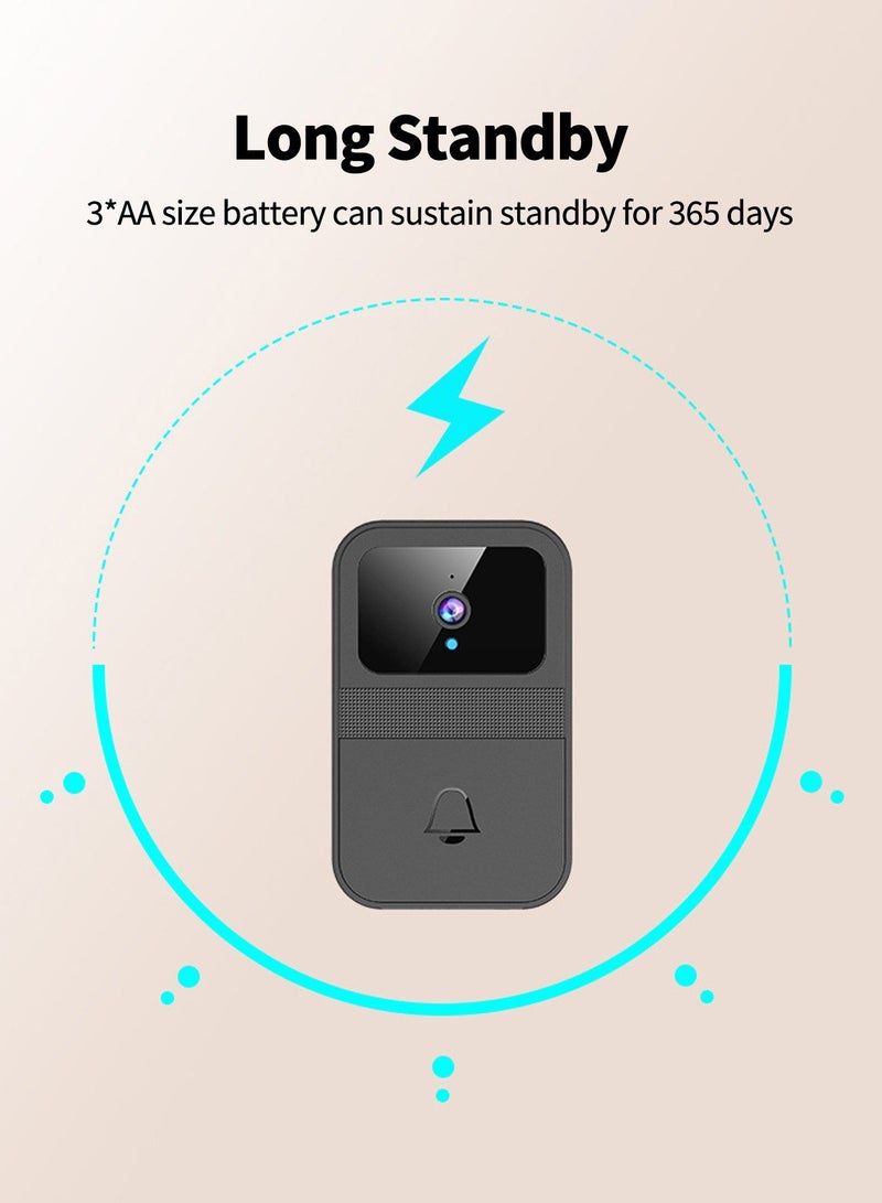 Bcarenest Wireless Video Doorbell,with App Live View, IP55 Waterproof, Two-Way Talk, Cloud Storage, Night Vision ，AA Battery-Powered, Includes 1 Outdoor Camera Transmitter & 1 Indoor Chime Receiver - Image 5