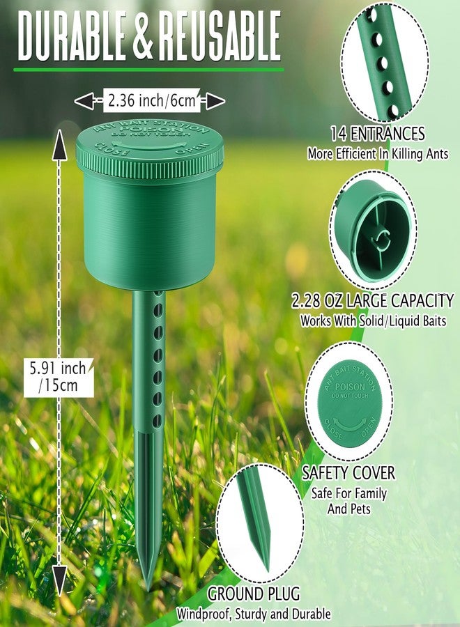 Qualirey - 2 Pack Ant Hook Station Reusable (hook not included), Multi-Surface Ant Killer for Home, Ant Control for Outdoor Use, Eliminates - Image 3