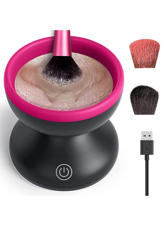 Electric Makeup Brush Cleaner,Usb Design,Makeup Brush Cleaning Tool,Various Sizes Makeup Brush Cleaning Set Black - Image 1