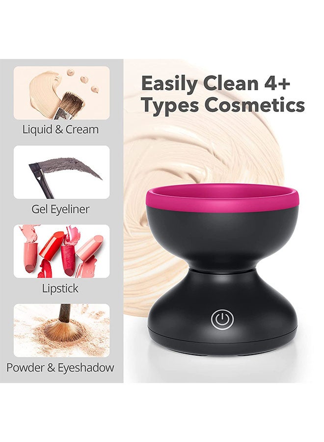 Electric Makeup Brush Cleaner,Usb Design,Makeup Brush Cleaning Tool,Various Sizes Makeup Brush Cleaning Set Black - Image 3