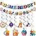 Innovoscape Game Night Party Decorations Family Game Night Banner Games on Birthday Party Banner Hanging Swirls Ceiling Streamers for Kids Adult Video Chess Card Games Party Supplies Decor - Image 3