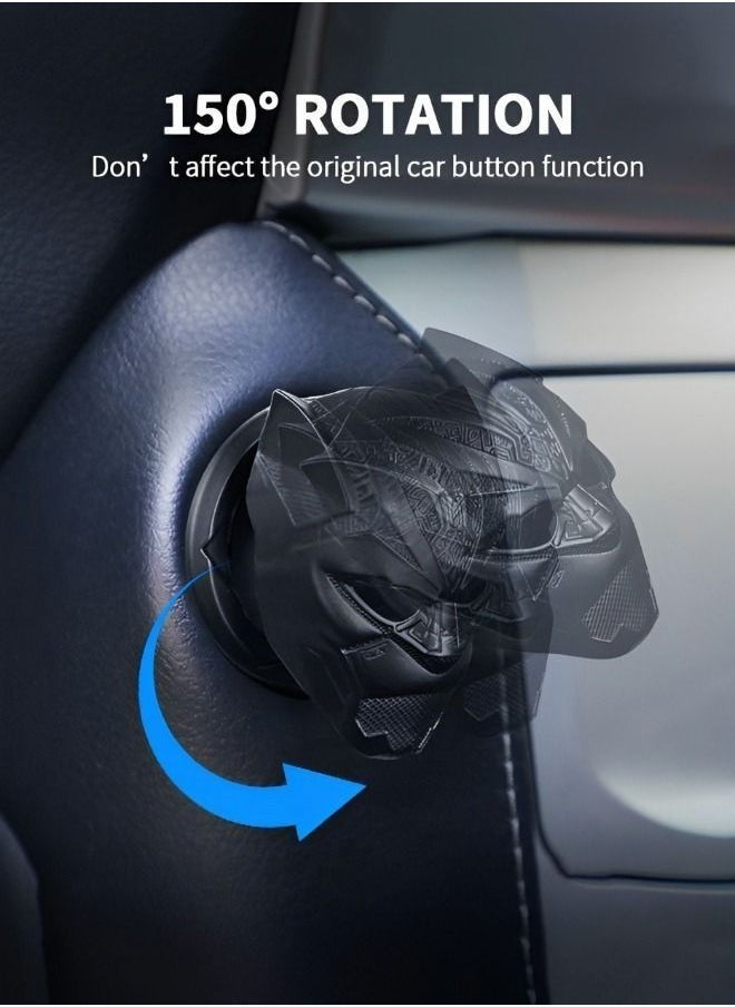 Generic Car Start Stop on Cover Skull Ignition Protective Cover Push Start on Cover Anti-Scratch Car Engine Decoration Ring Car Interior Accessory  - Image 2