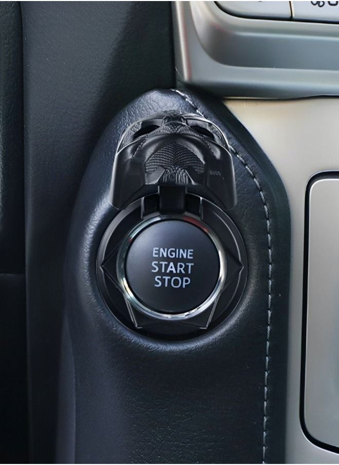 Generic Car Start Stop on Cover Skull Ignition Protective Cover Push Start on Cover Anti-Scratch Car Engine Decoration Ring Car Interior Accessory  - Image 5