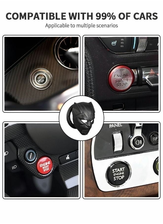 Generic Car Start Stop on Cover Skull Ignition Protective Cover Push Start on Cover Anti-Scratch Car Engine Decoration Ring Car Interior Accessory  - Image 1