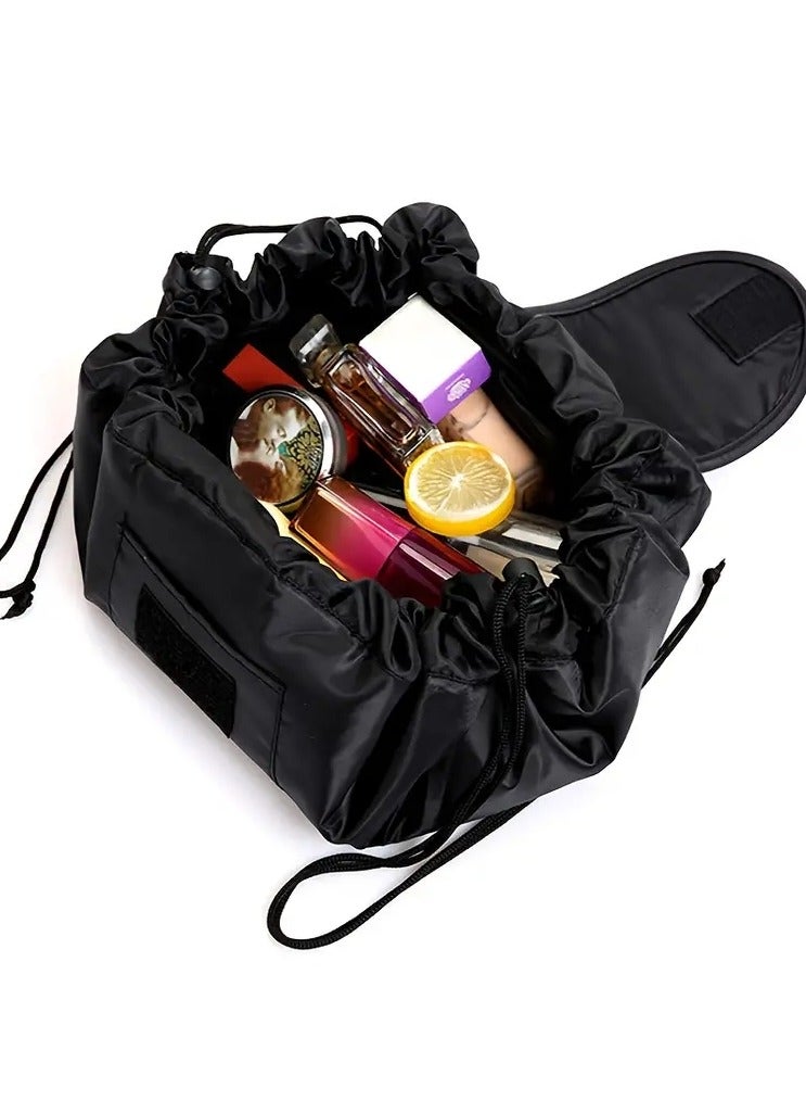 أوريتي حقيبة مكياج الرباط حقيبة مستحضرات التجميل السحرية مع حقيبة مكياج مسطحة كسول السفر حقيبة منظم مكياج - Image 5