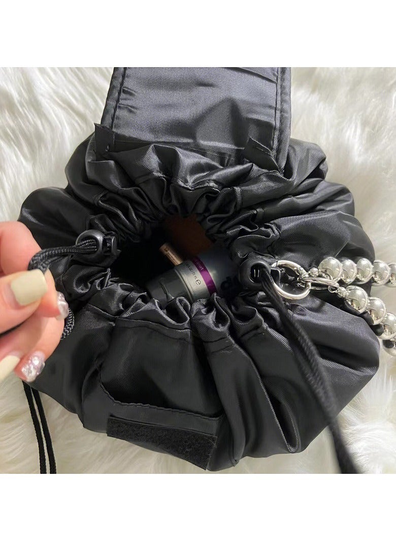 أوريتي حقيبة مكياج الرباط حقيبة مستحضرات التجميل السحرية مع حقيبة مكياج مسطحة كسول السفر حقيبة منظم مكياج - Image 1