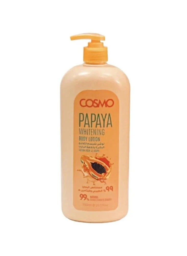 COSMO Papaya Whitening Body Lotion Natural Papaya And Vitamin E 750 Ml - Image 1