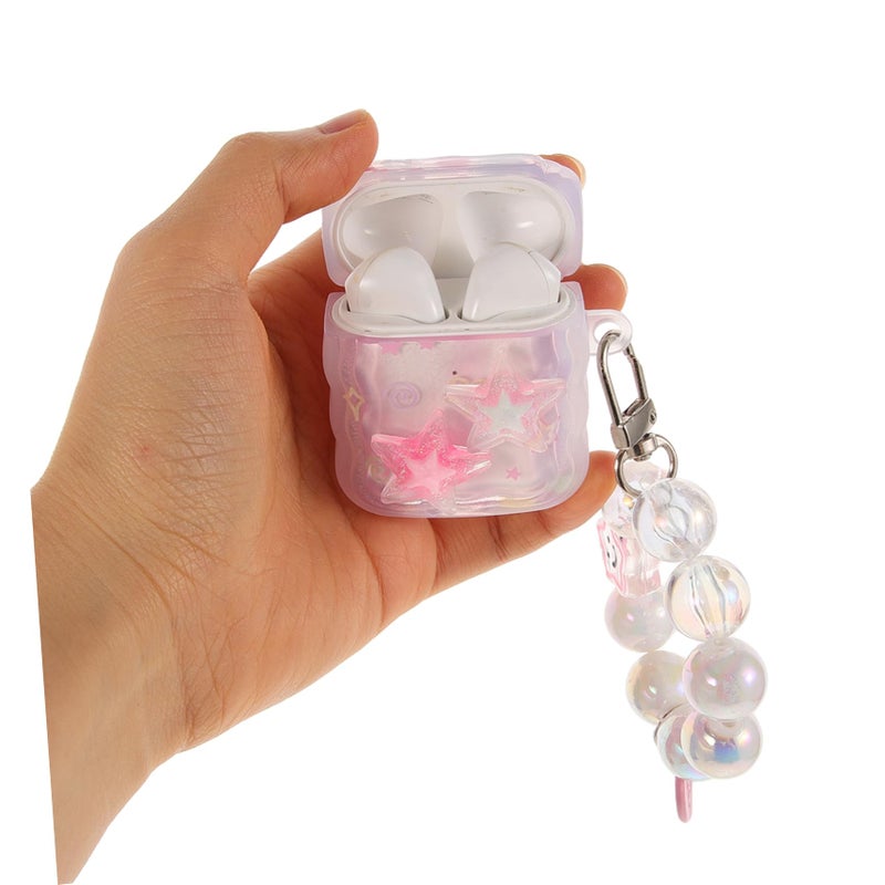 Flower Beaded Pendant Earphone Case Protective Cover Drop Resistant Fashion Accessory - Image 3