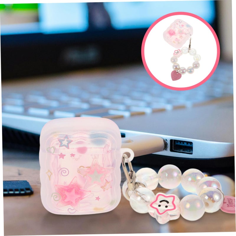 Flower Beaded Pendant Earphone Case Protective Cover Drop Resistant Fashion Accessory - Image 5