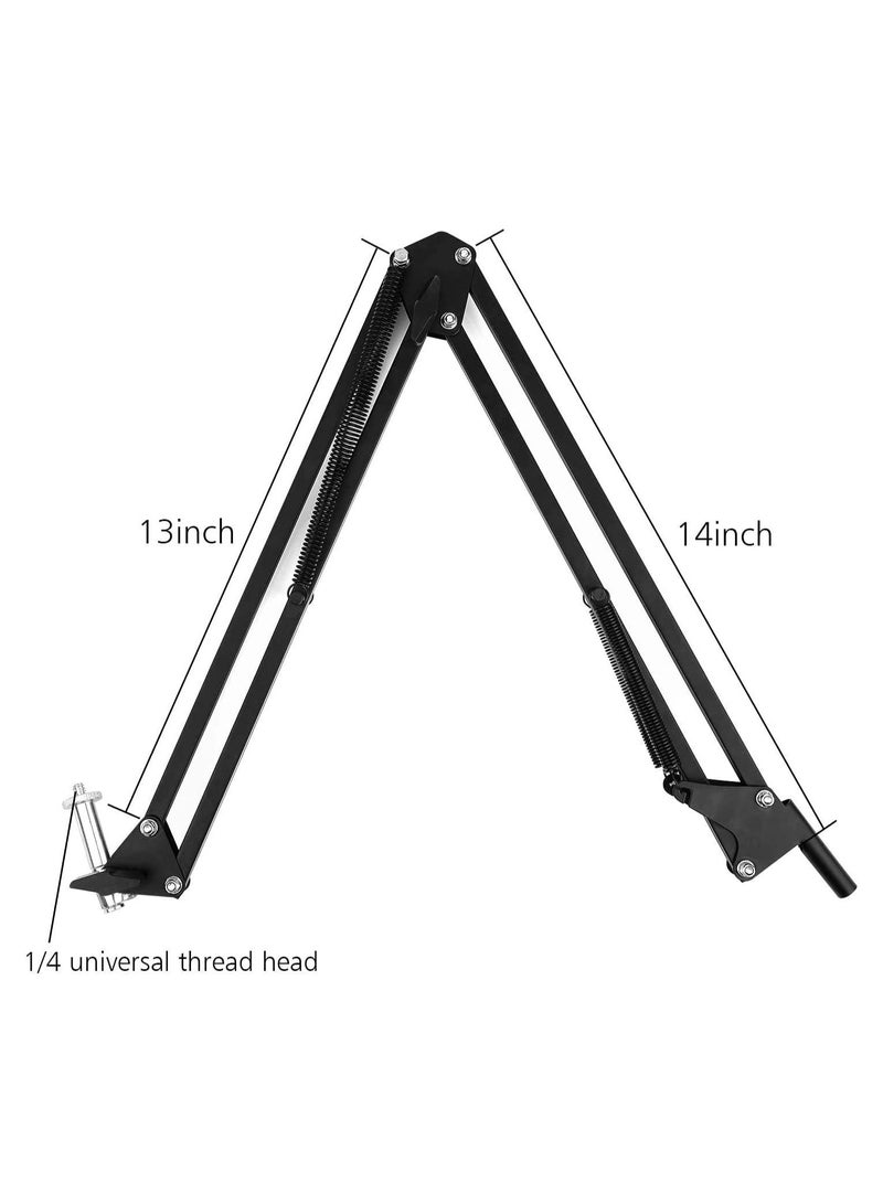 SHOPEE Overhead Video Stand Phone Holder Articulating Arm Phone Mount Table Top Scissor Boom Arm Articulating Phone Stand Tablet Phone Holder for Streaming Phone Baking Crafting Videos and More - Image 5
