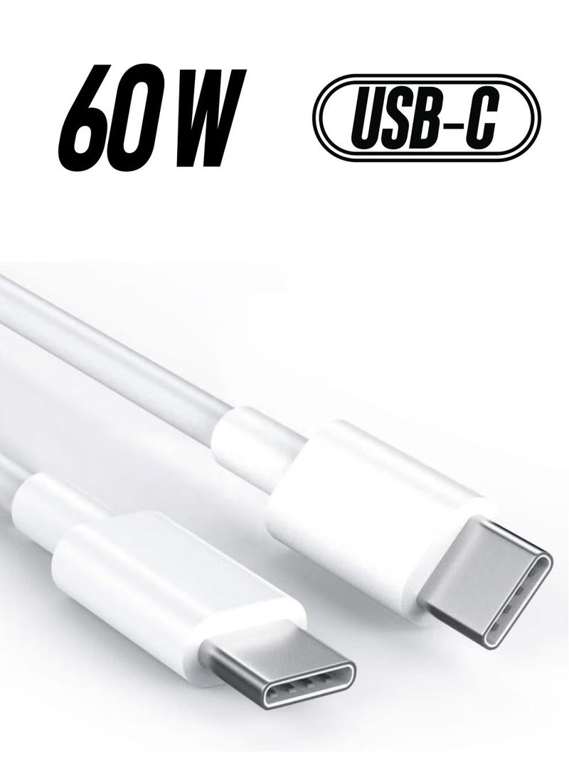 JAJEEK USB-C Cable 60W, USB-C to USB-C Charging Cable – Fast 60W Power Delivery, Compatible with iPhone 15, MacBook Pro 2020, iPad Pro 2020, Nintendo Switch, Samsung Galaxy S20 Plus, Pixel & More