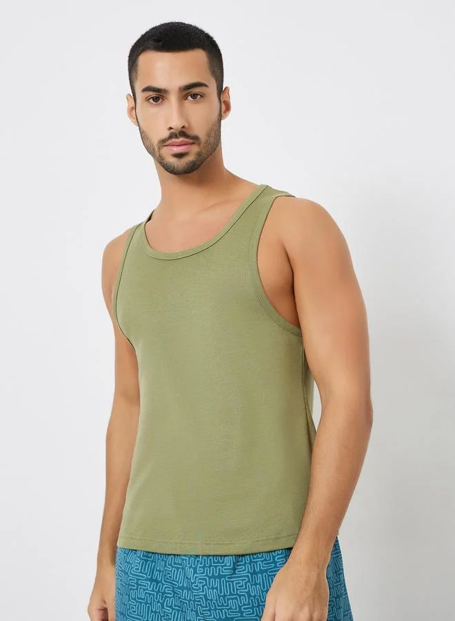 Styli  Pack of 2 - Solid Cotton Vest for Men | Best Price UAE