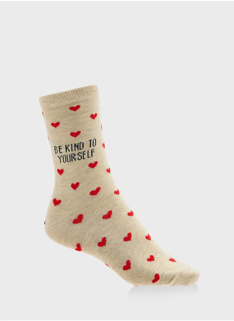 NEW LOOK Slogan Socks