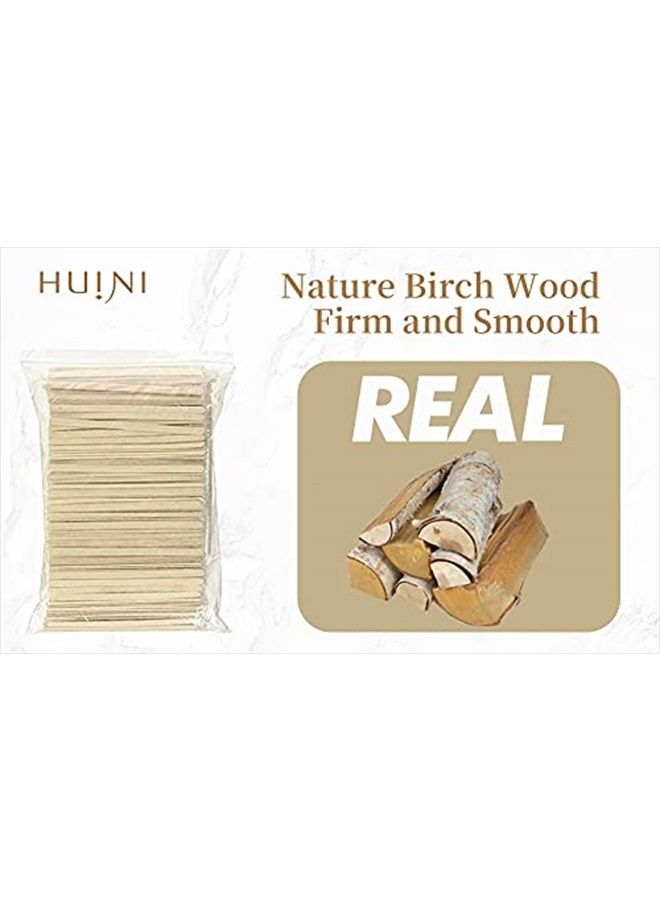 Huini 1000 Ct. Wooden Waxing Applicators Sticks for Face & Eyebrows Wax Spatula Hair Removal CD-S02-3 - Image 3