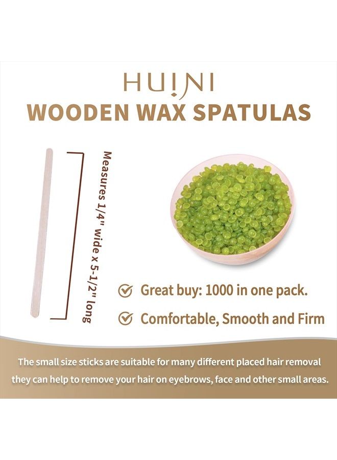 Huini 1000 Ct. Wooden Waxing Applicators Sticks for Face & Eyebrows Wax Spatula Hair Removal CD-S02-3 - Image 2