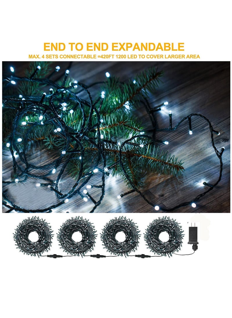 PAMEER - Cool White LED String Lights Black Wire Plug in 20mtr 250 LEDs String Home Decorative LED Strip for Christmas EID Ramadan and Wedding Parties Decoration Box Button Control 8 Modes - Image 1