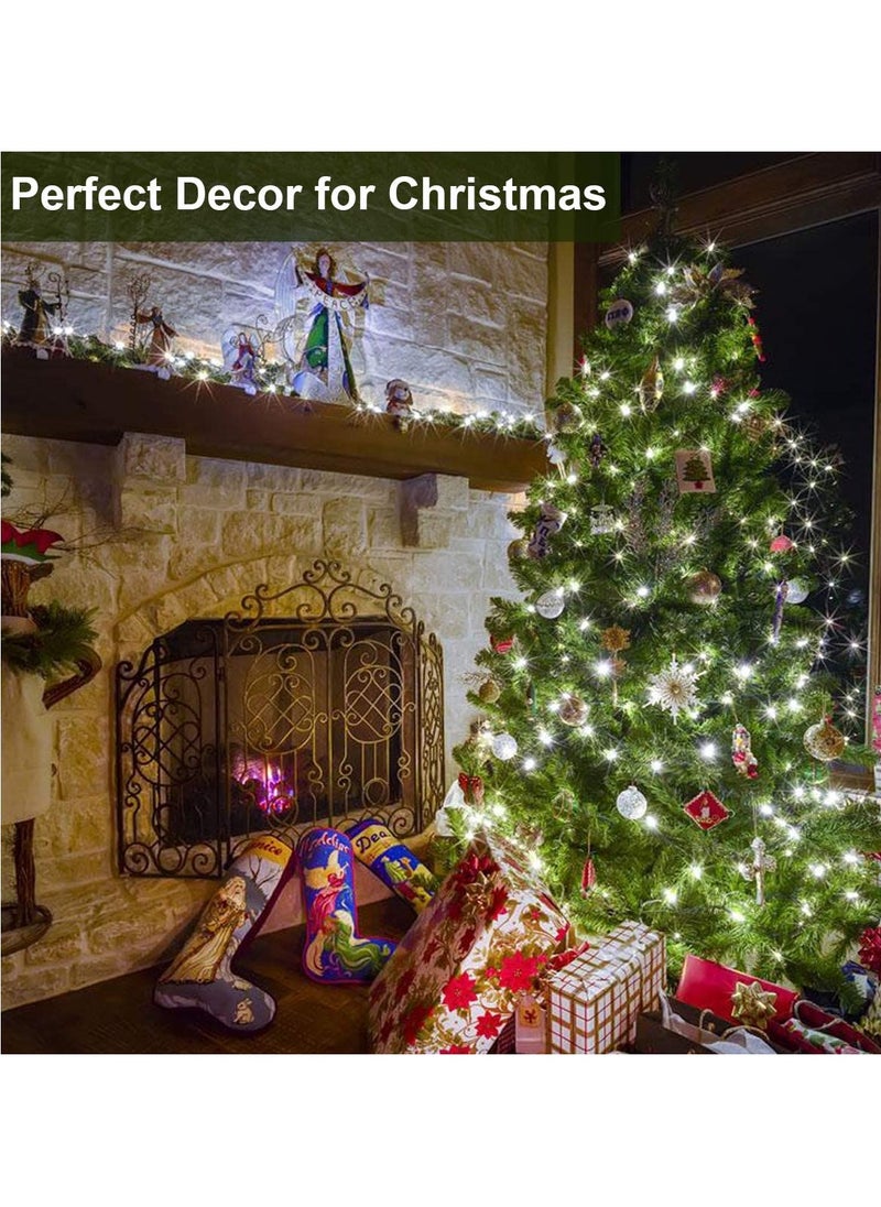 PAMEER - Cool White LED String Lights Black Wire Plug in 20mtr 250 LEDs String Home Decorative LED Strip for Christmas EID Ramadan and Wedding Parties Decoration Box Button Control 8 Modes - Image 1