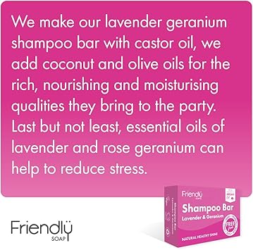 Friendly Soap Lavender and Geranium Natural Shampoo Bar Case of 6 - Image 5