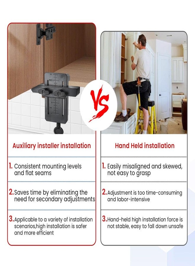 Serplex® Cabinet Door Installation Positioner Support Clamp Wooden Panel Fixing Assistance Adjustable Mounting Jig Hidden 2PCS - Image 5