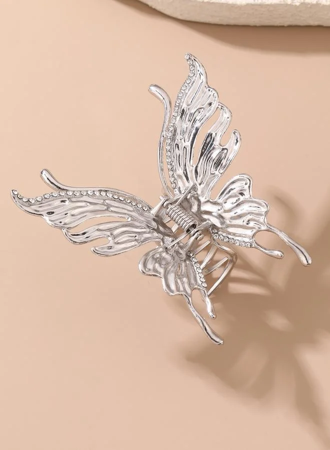 Take Two Take Two Silver Butterfly Claw Clip