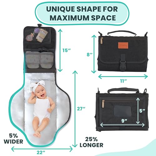 PILLANI Portable Changing Pad for Newborns, Travel Diaper Changing Pad - Waterproof, Foldable & Detachable Diaper Changing Station for Baby Registry Search - Image 3