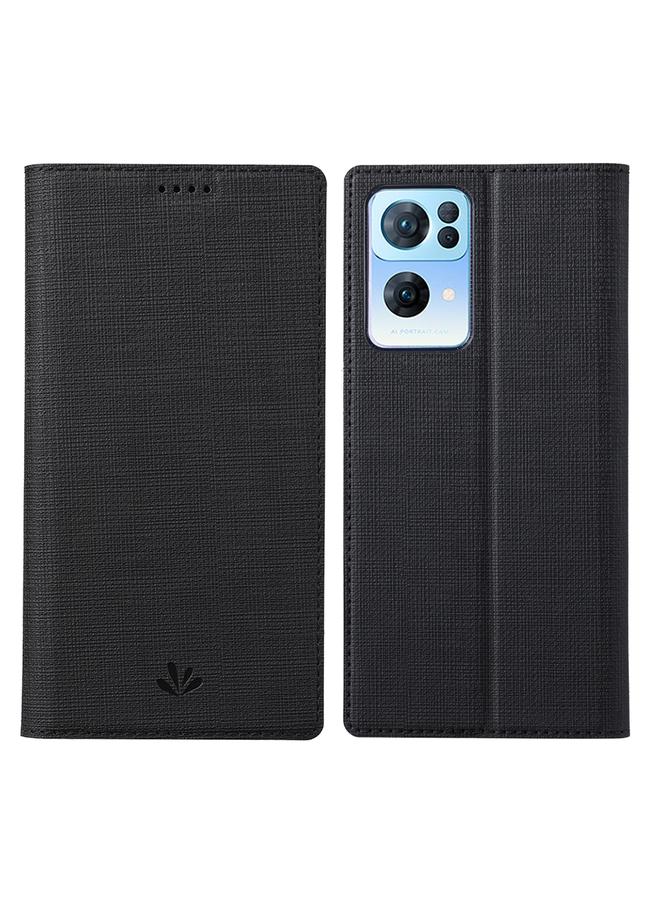 Case For OPPO Reno7 5G / Find X5 Lite DMX Series Shockproof Magnetic Flip Leather Phone Case