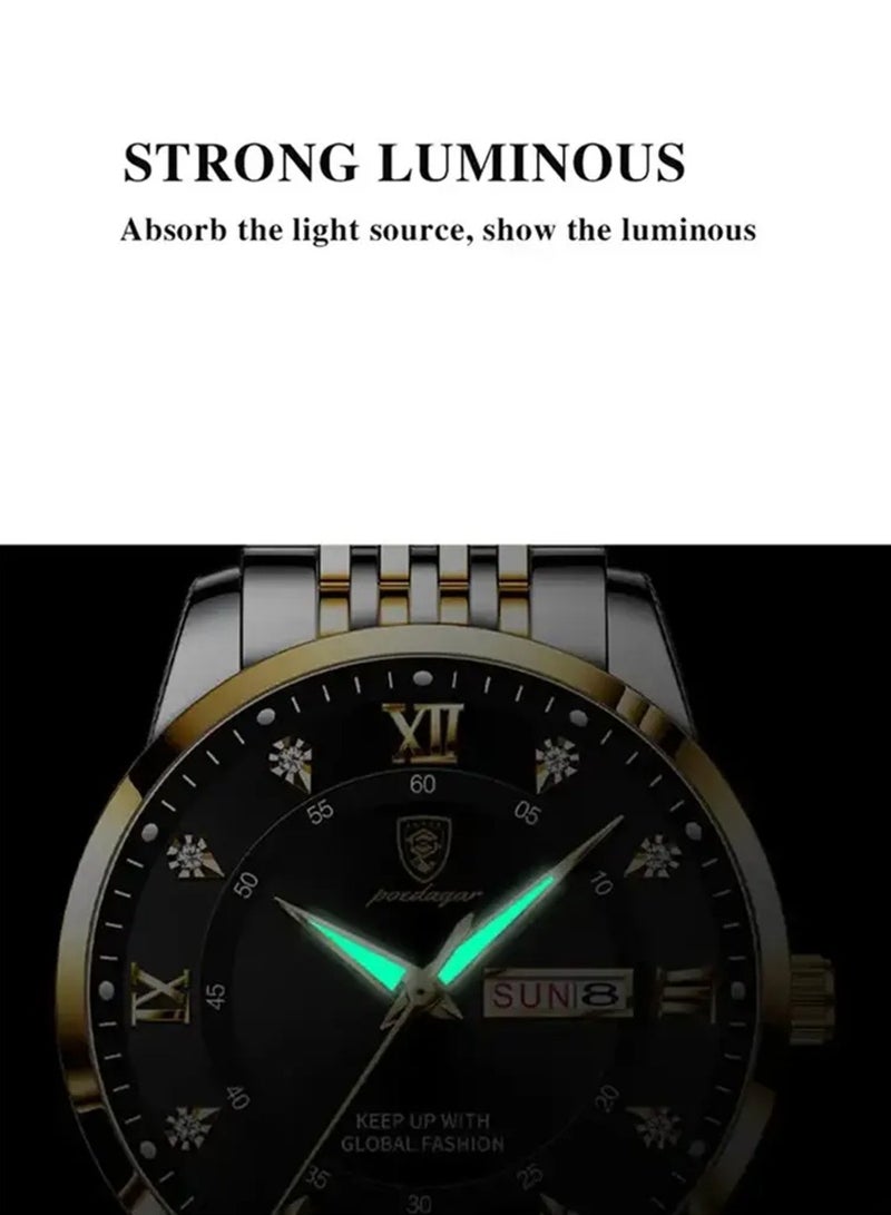 POEDAGAR Women’s Analog Quartz Stainless Steel Watch 30mm - Image 2