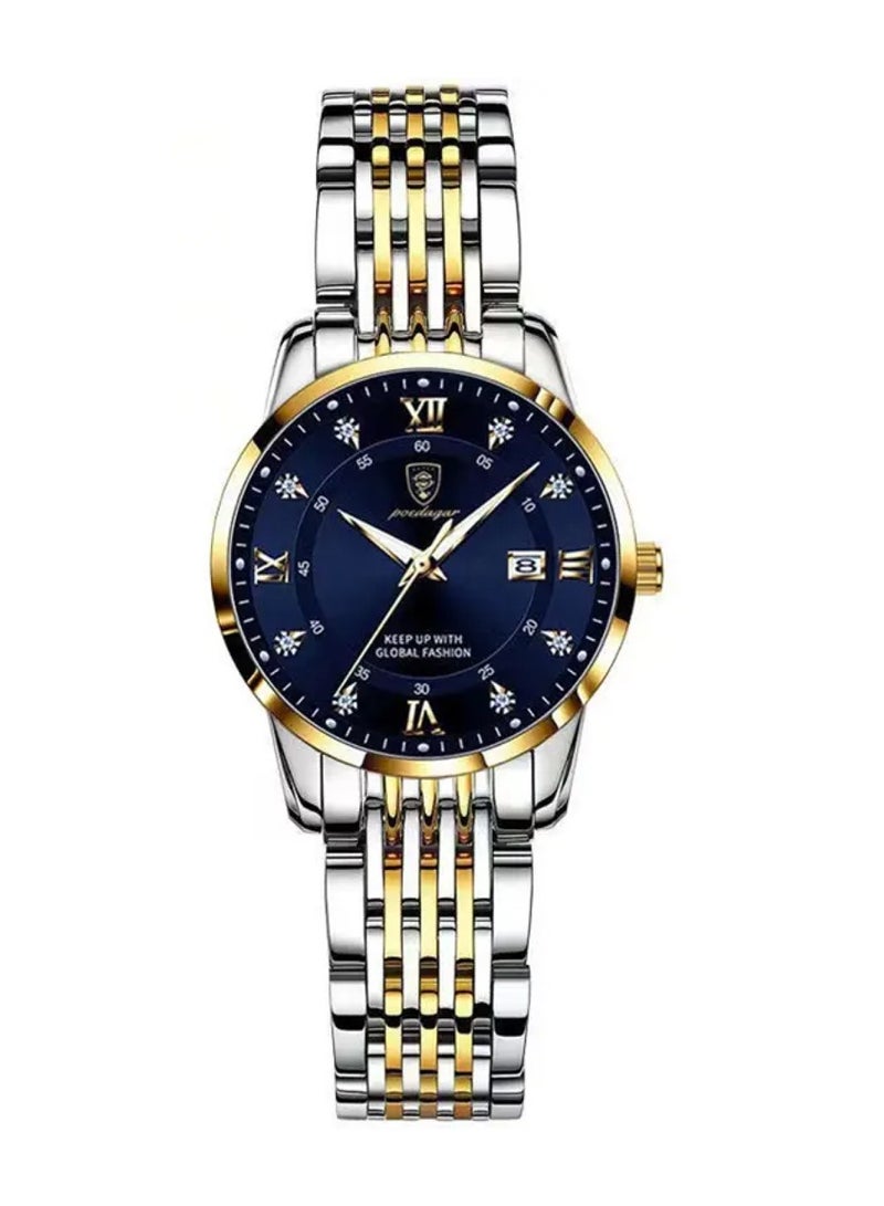 POEDAGAR Women’s Analog Quartz Stainless Steel Watch 30mm - Image 1