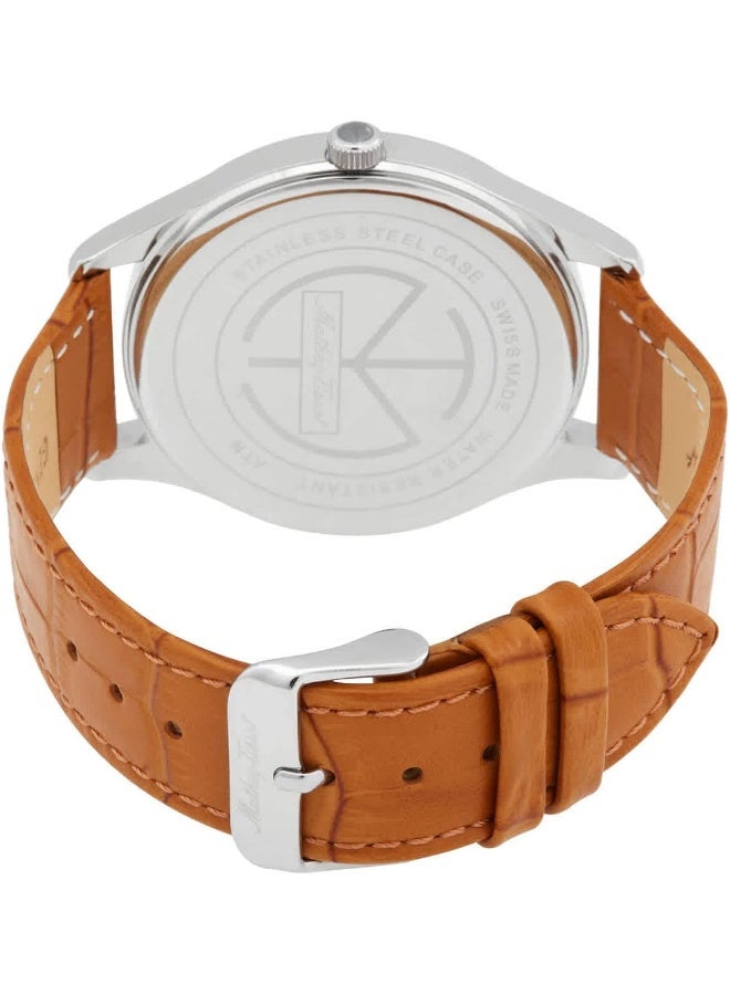Mathey-Tissot ساعة ماتهي-تيستو أوربان كوارتز بقرص برتقالي للرجال H411SAL - Image 3