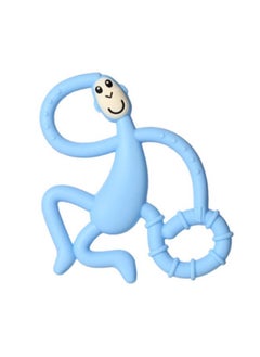 Baby Teether Toys Monkey Shape Easy To Hold Soft Silicone Infant Chewing Toy for Home Blue