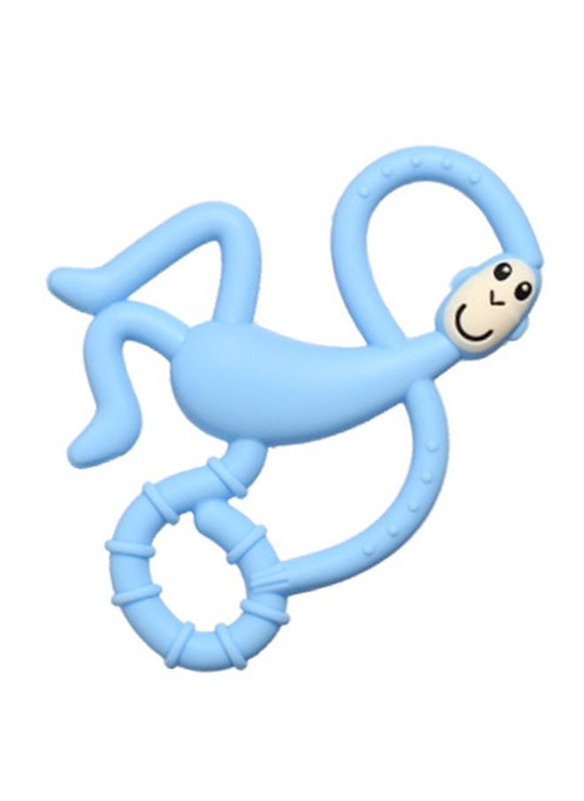 Thoraya - Baby Teether Toys Monkey Shape Easy To Hold Soft Silicone Infant Chewing Toy for Home Blue - Image 1