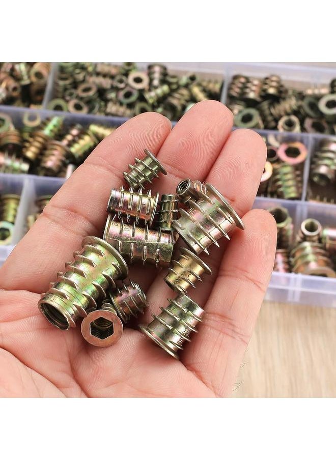 yongsheng - 230 Pcs Threaded Inserts Nuts, Threaded Wood Inserts Nuts Assortment Tool Kit, 11 Sizes Metric M4/M5/M6/M8/M10 Hex Socket Drive Furniture Screw - Image 1