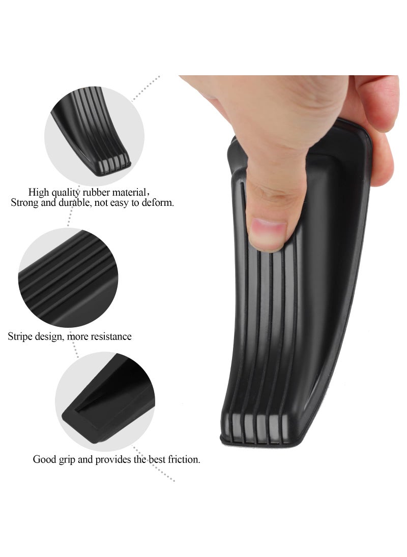 Utron 4 Pack Door Stoppers for Bottom of Door, Door Stops, Rubber Door Stopper Wedge, Sturdy Stackable Door Stops for Floor  - Image 3