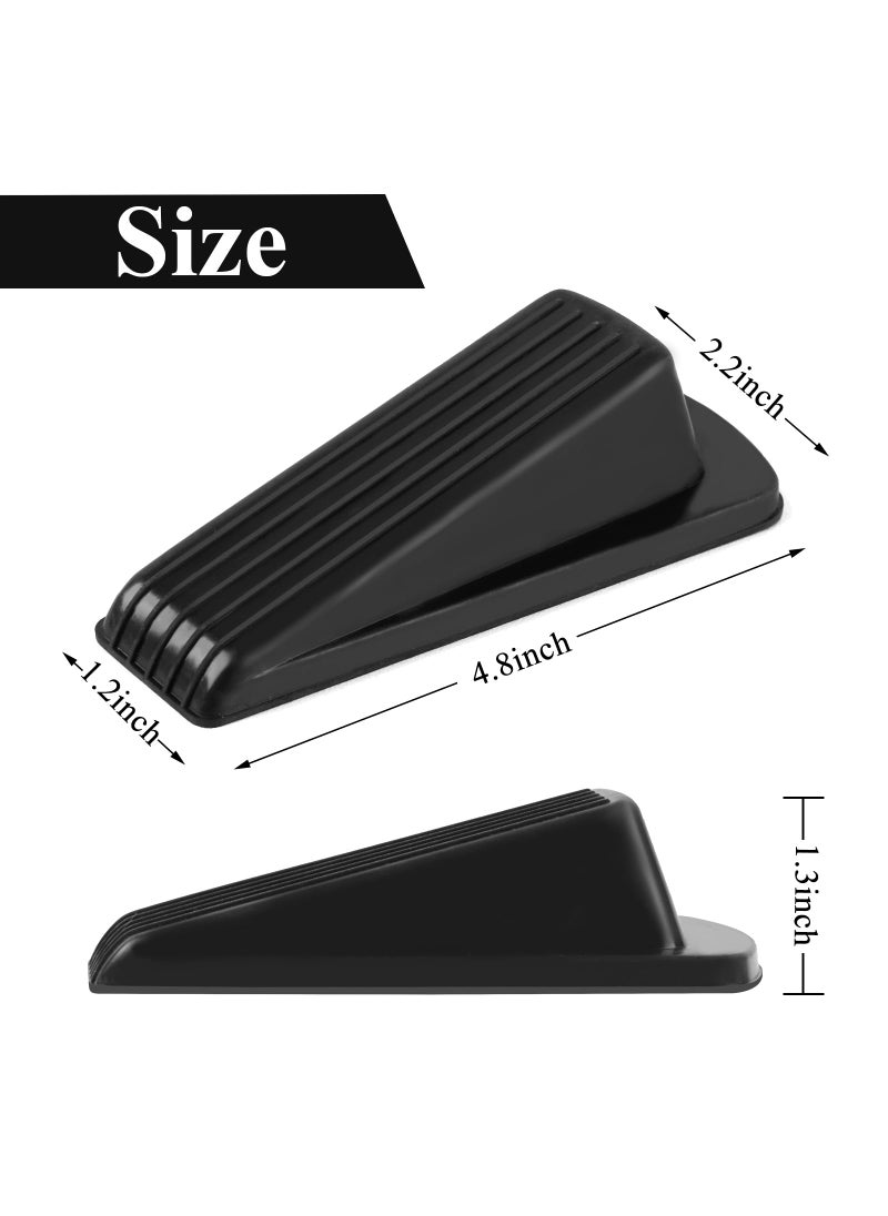 Utron 4 Pack Door Stoppers for Bottom of Door, Door Stops, Rubber Door Stopper Wedge, Sturdy Stackable Door Stops for Floor  - Image 2