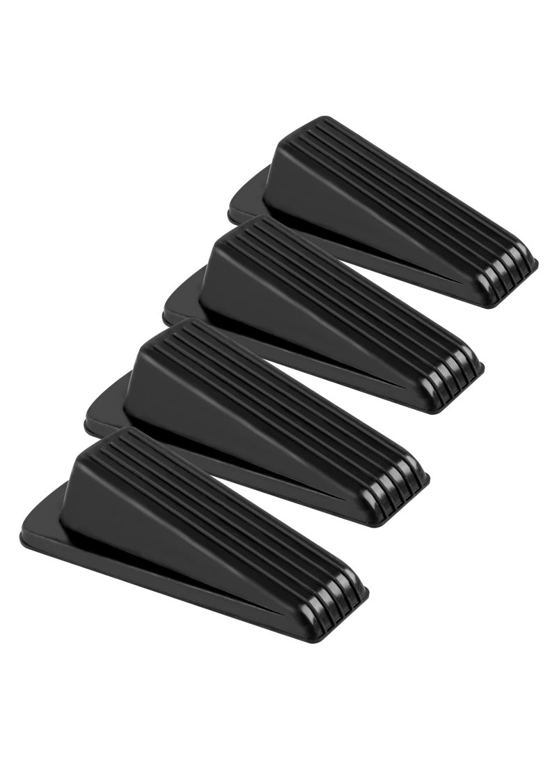 Utron 4 Pack Door Stoppers for Bottom of Door, Door Stops, Rubber Door Stopper Wedge, Sturdy Stackable Door Stops for Floor  - Image 1