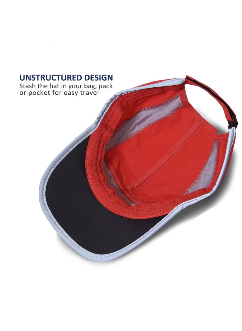 KASTWAVE Men Women Baseball Cap, Reflective Folding Outdoor Hat Adjustable Unstructured Design UPF 50+ Sun Protection Sport Hats Uni Baseball Cap - Image 4