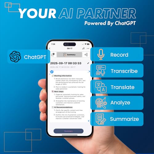 Herpla Note AI Voice Recorder with Playback | App Control | Transcribe & Summarize & Translate with AI Technology + Noise Cancelling | Ideal for Meetings, Calls & Interviews - Image 3