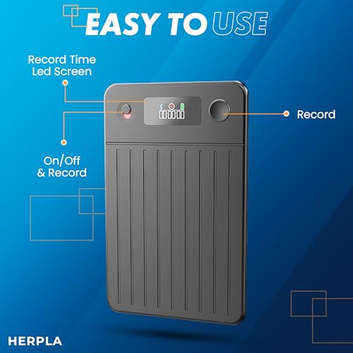 Herpla Note AI Voice Recorder with Playback | App Control | Transcribe & Summarize & Translate with AI Technology + Noise Cancelling | Ideal for Meetings, Calls & Interviews - Image 2