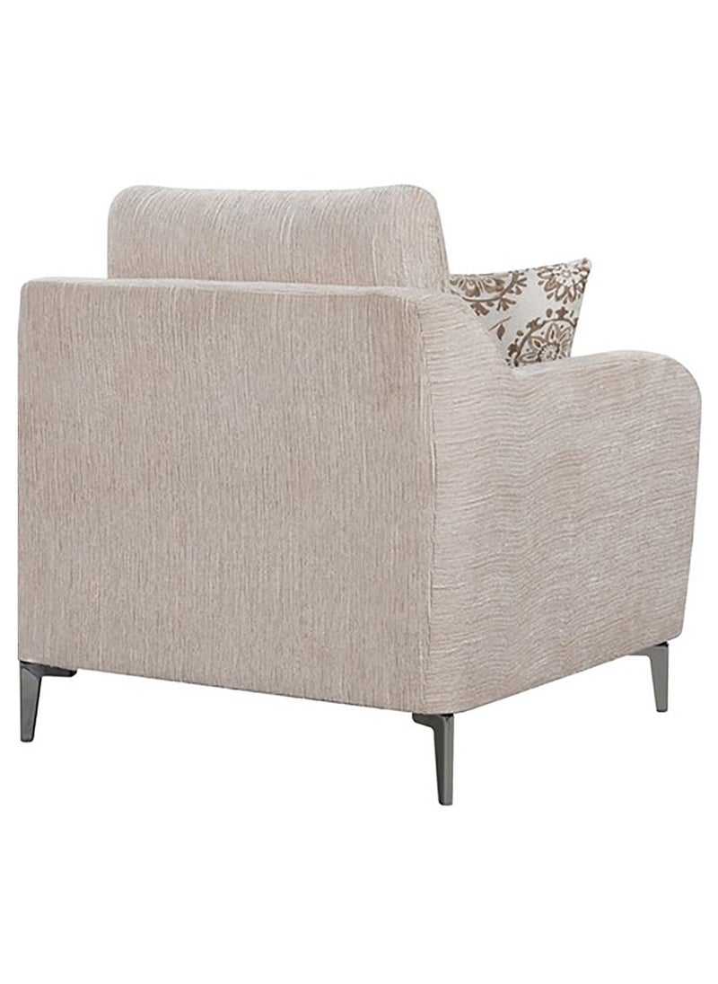 ROYALOAK Weston Single Seater Sofa in Fabric Upholstery  Durable Metal Frame  Compact & Comfortable Accent Chair for Living Room or Office  - Image 3