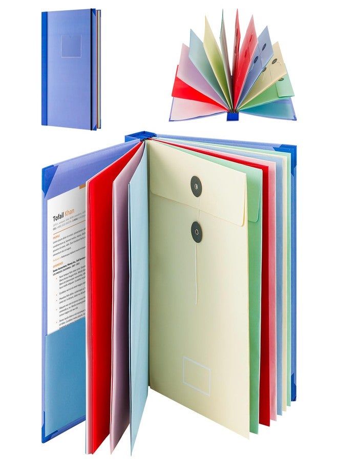 Liomus Important Document Organizer 10Color Envelopes Organ Document Folder - Image 1