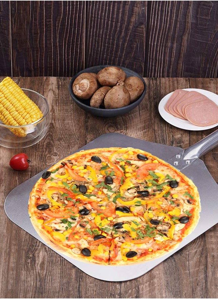 LENND - Premium Aluminum Pizza Peel With Detachable Beech Handle, 30.5 * 65cm, Convenient To Store, Good Helper For Baking, Homemade Pizza And Bread - Image 1