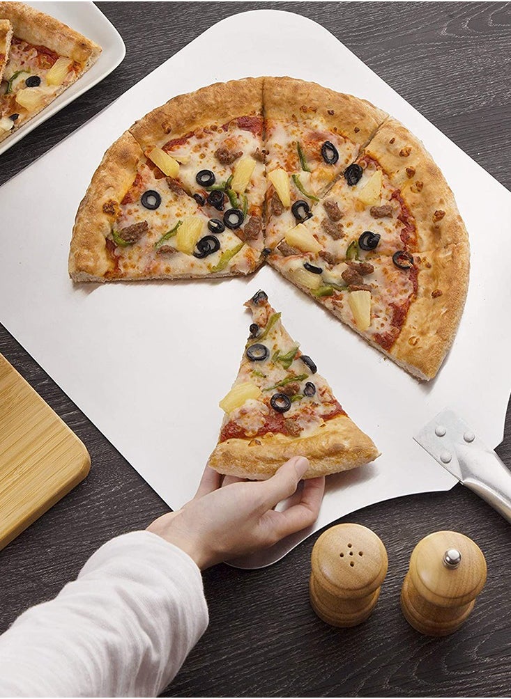 LENND - Premium Aluminum Pizza Peel With Detachable Beech Handle, 30.5 * 65cm, Convenient To Store, Good Helper For Baking, Homemade Pizza And Bread - Image 1