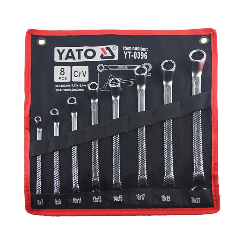 Yato YT0396 Double Ring Spanner Set 622mm 8Pcs Power toolshand ToolsIndustrial ToolsSpanner AdjustableSpanner Wrench multicolour - Image 1