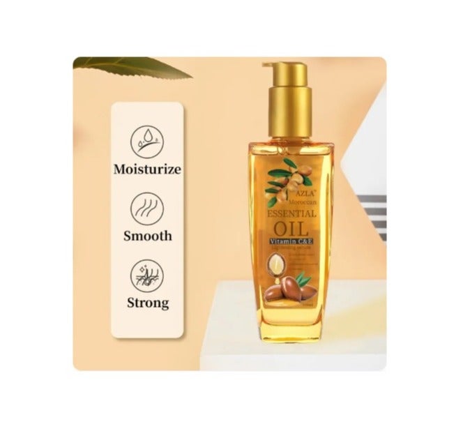 AZLA Moroccan Pure Argan Oil Hair Essential Oil Growth Anti Hair Loss Dry Damaged Repair Multi-functional Hair Scalp Care 100ml - Image 1